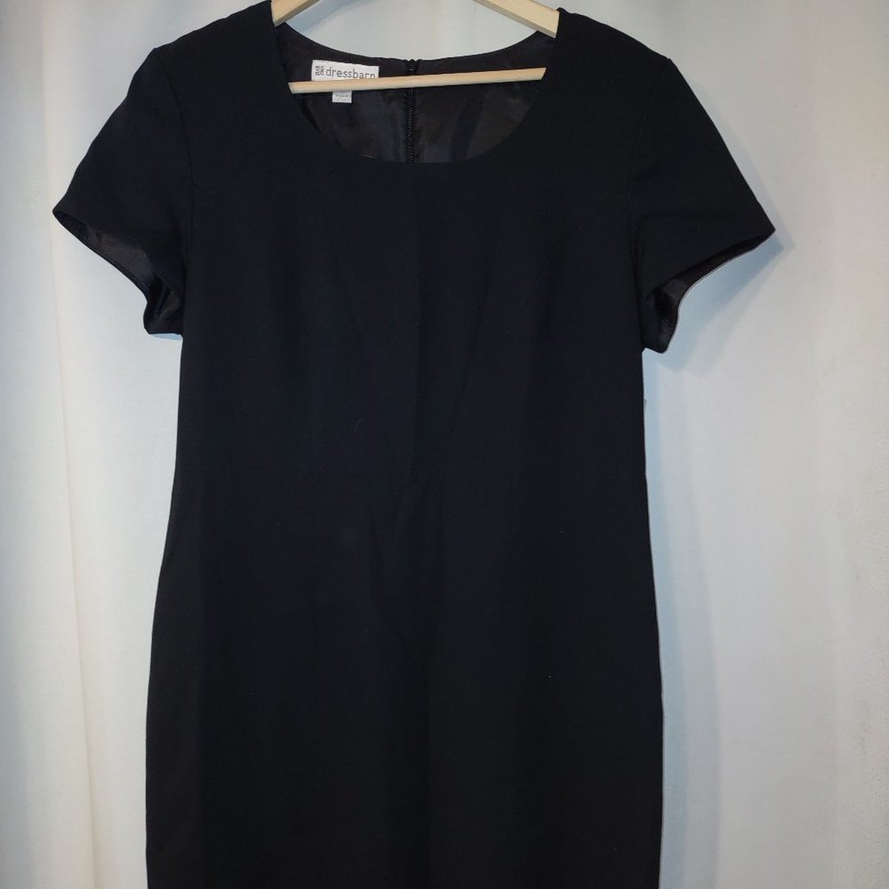 2 Black & Salmon Dress Barn Dress Sz 12